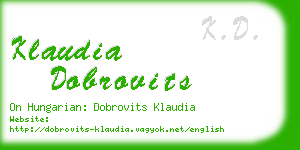 klaudia dobrovits business card